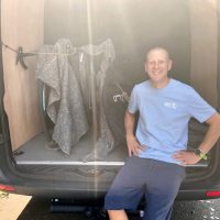 AJ and loaded van
