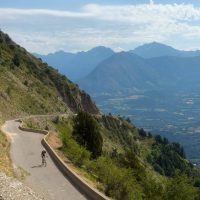 Alpe d'Huez, hairpin, solo rider, mountains