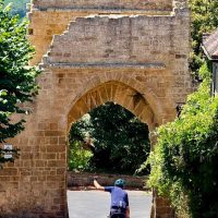 Fortified gateway, cyclist wave