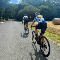 Girls riding, shadows