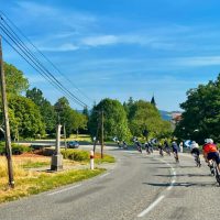 Open road, peloton