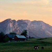 Plateau de Solaison, alpenglow