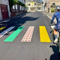 TDF Zebra crossing and jenn