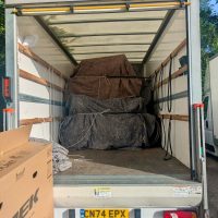 bikes in van, loaded van
